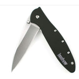 Kershaw 1660SWBLK Leek Folding Knife with SpeedSafe - Black/Silver
