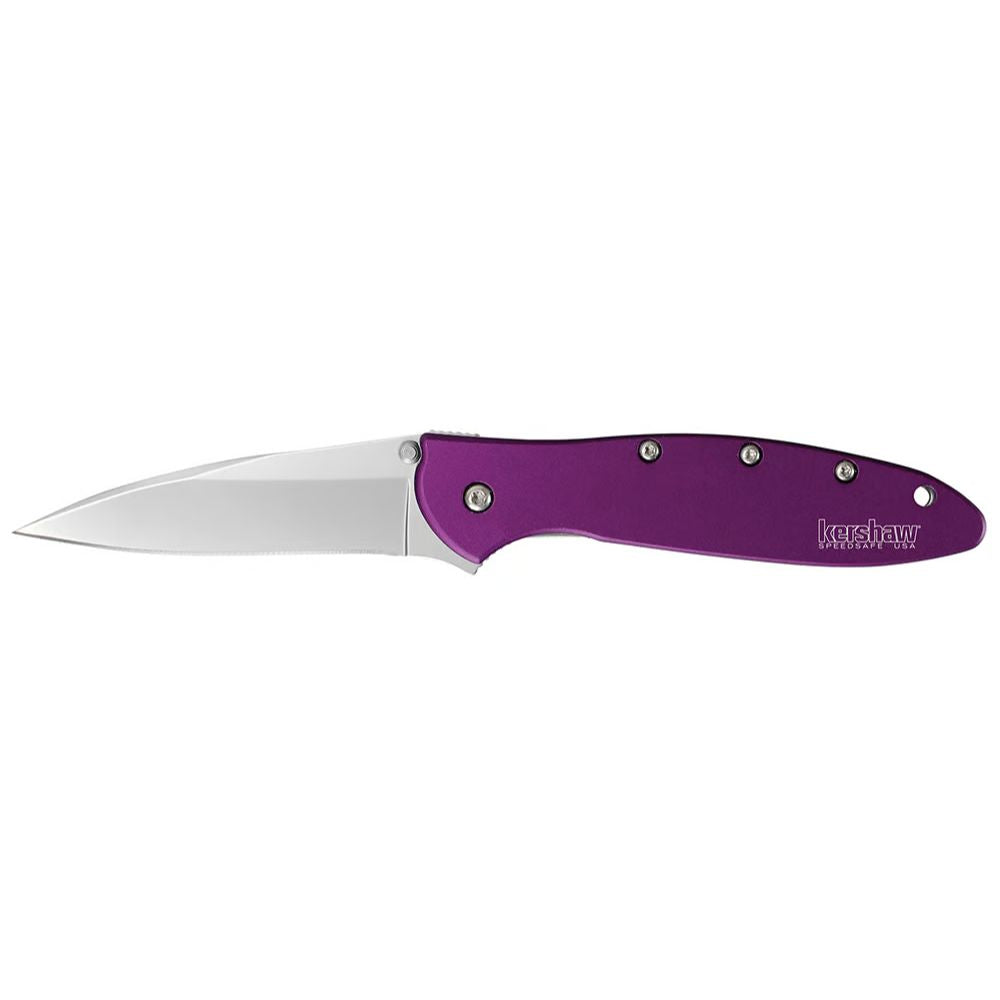 Kershaw Leek Folding Knife with SpeedSafe - Purple