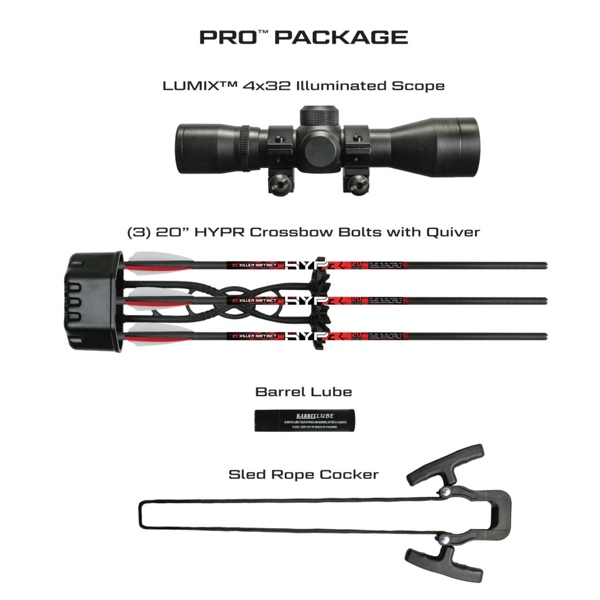 Killer Instinct Fatal-x Crossbow Kit With Integrated Crank