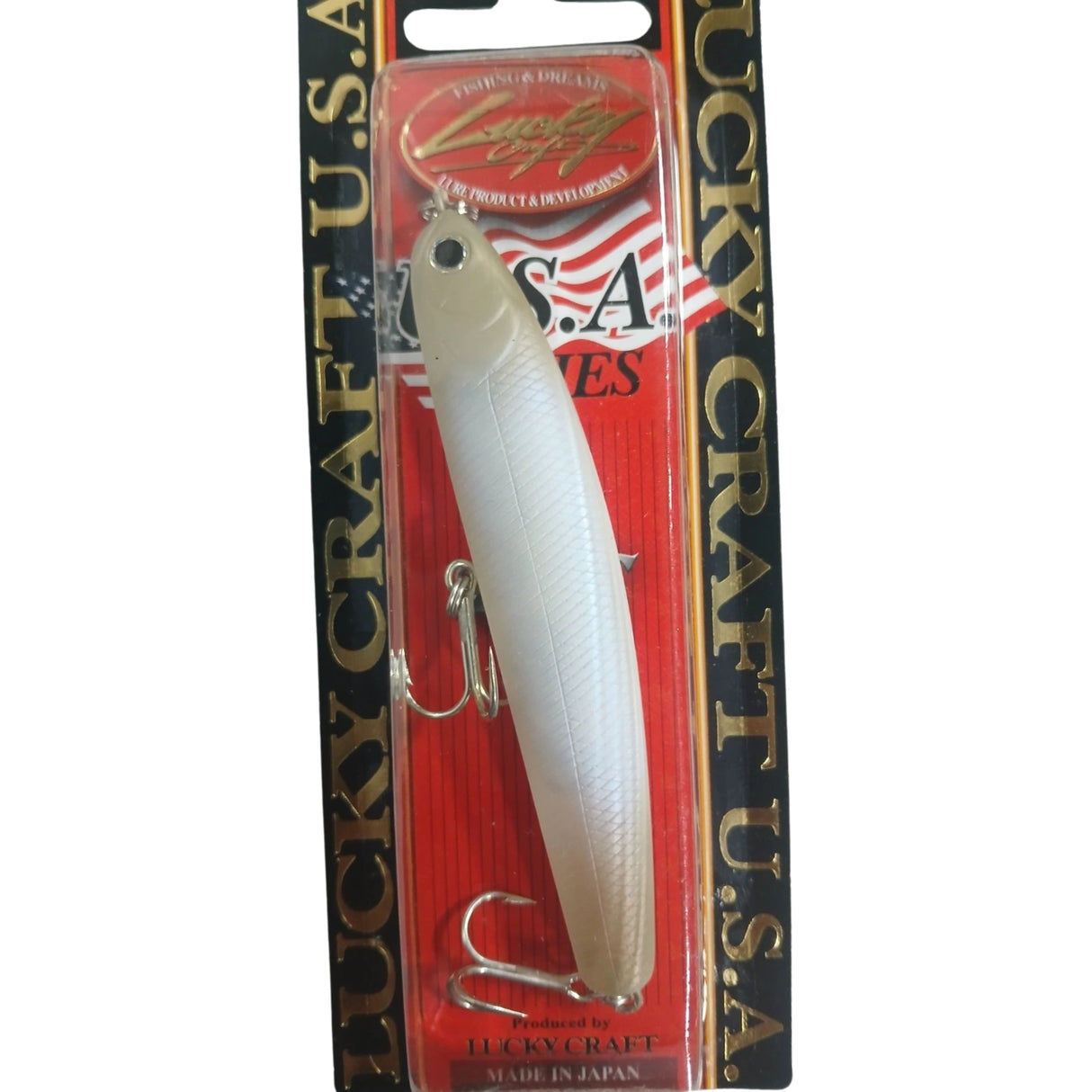 Lucky Craft U.S.A. Wander 95 Sinking 3-3/4" NC Shell White