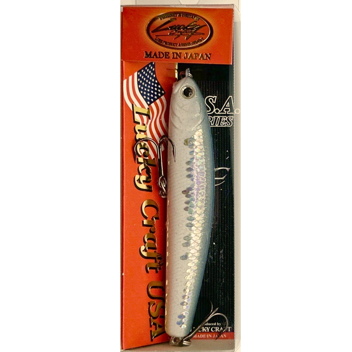 Lucky Craft U.S.A. Wander 95 Sinking 3-3/4" White Flash