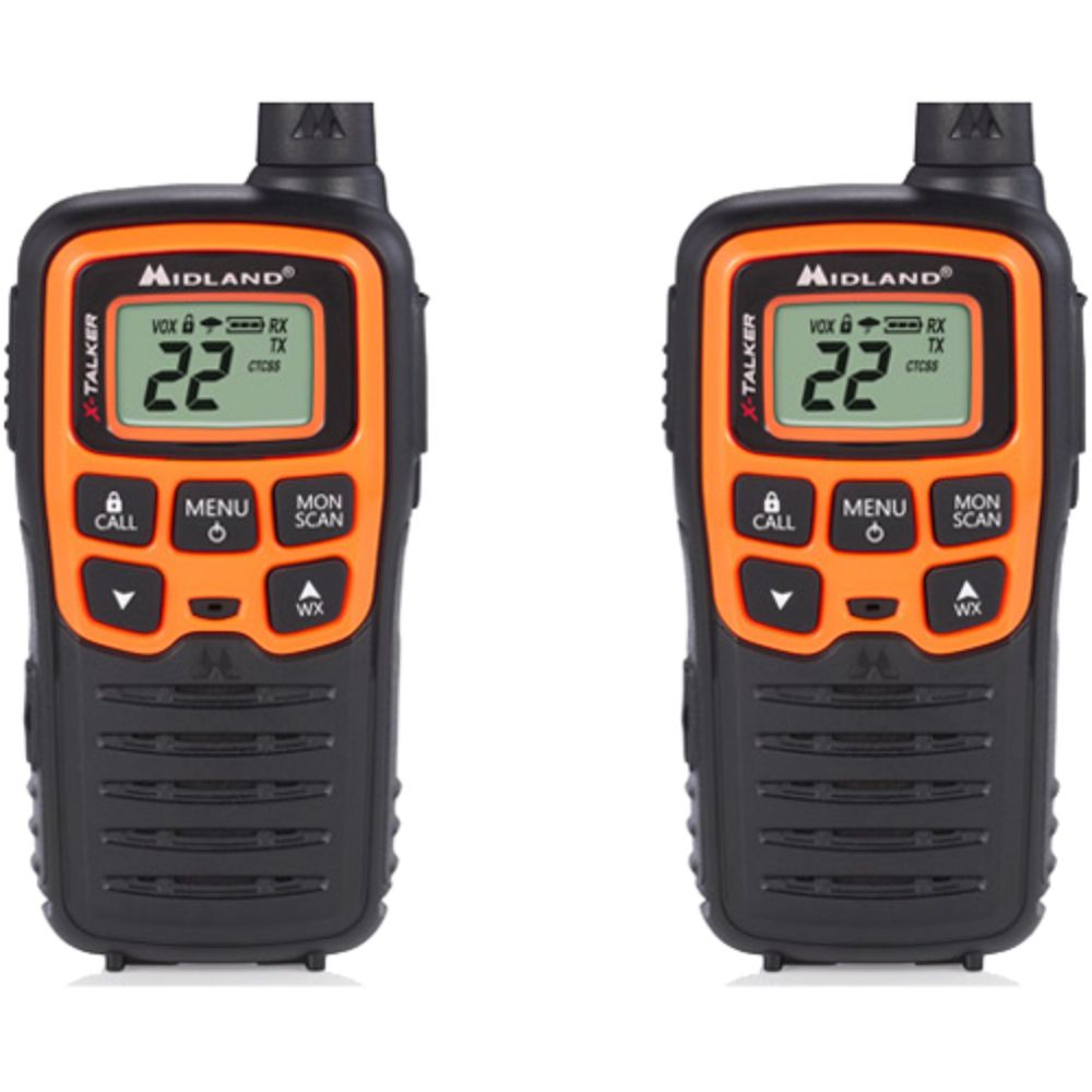 Midland T51VP3 22 Channel/28 Mile Two Way Radio with 38 CTCSS