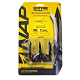 NAP Spitfire Crossbow Mechanical Broadhead 3 Blade 1 1/2" Cutting Diameter 100gr 3pk
