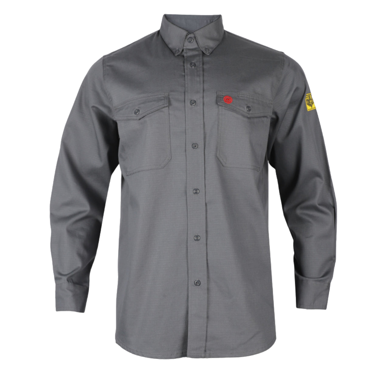 NKE FR Shield Ripstop  Work Button Shirt Grey