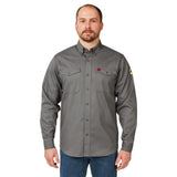 NKE FR Shield Ripstop  Work Button Shirt Grey