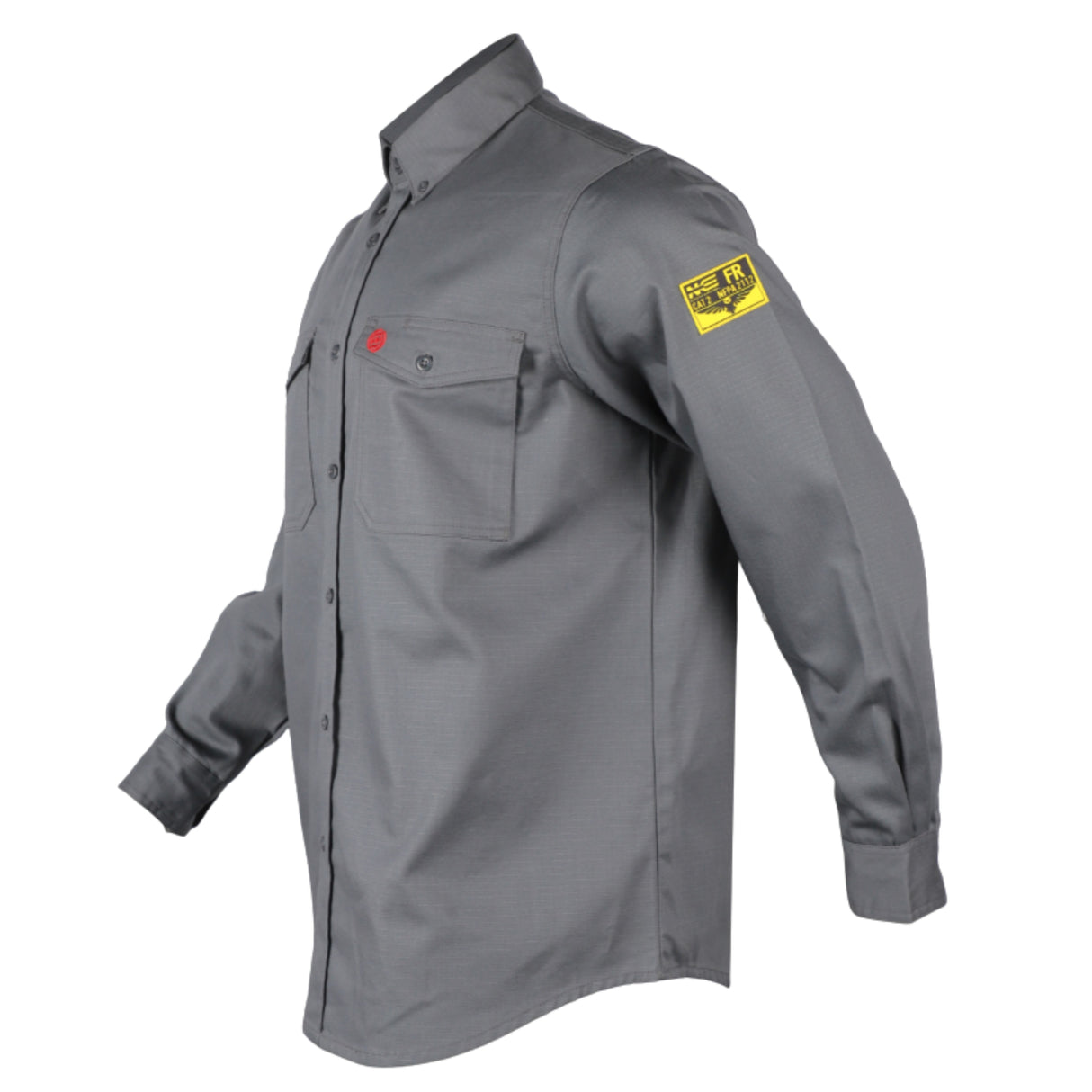 NKE FR Shield Ripstop  Work Button Shirt Grey