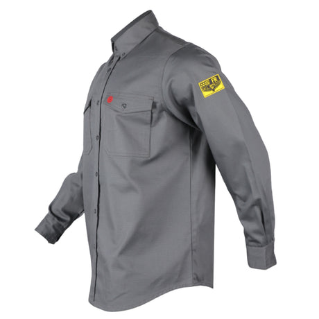 NKE FR Shield Ripstop  Work Button Shirt Grey