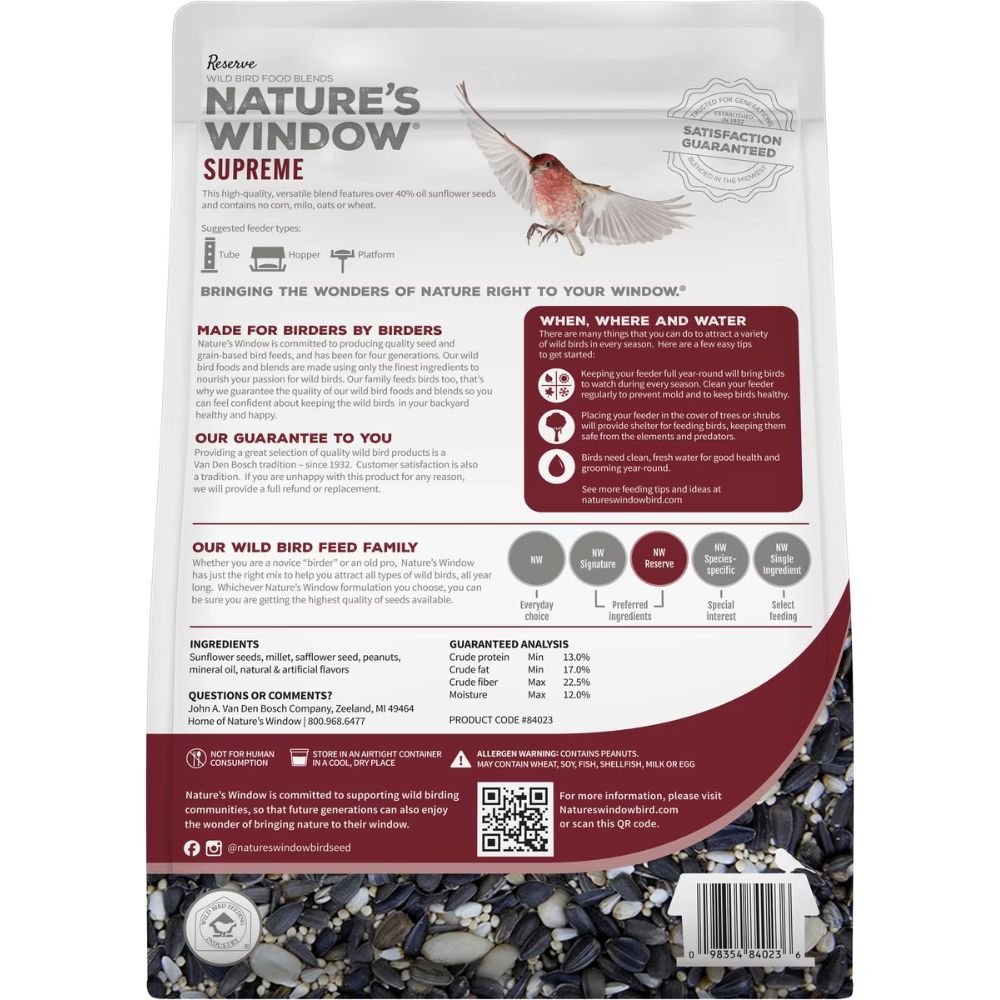 Nature’s Window Supreme Wild Bird Food 6#