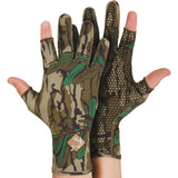 Drake Performance Stretch-Fit Shooter Turkey Gloves Greenleaf