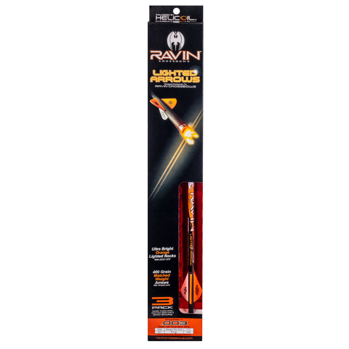 Ravin Match Weight Lighted Arrows 400Gr .003 3PK - R133