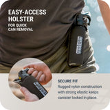SABRE Frontiersman MAX Bear Spray and Mountain Lion Deterrent with Belt Holster 9.2oz 40ft Range