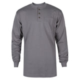 NKE Fire Resistant Henley Men's L/S Grey Shirt