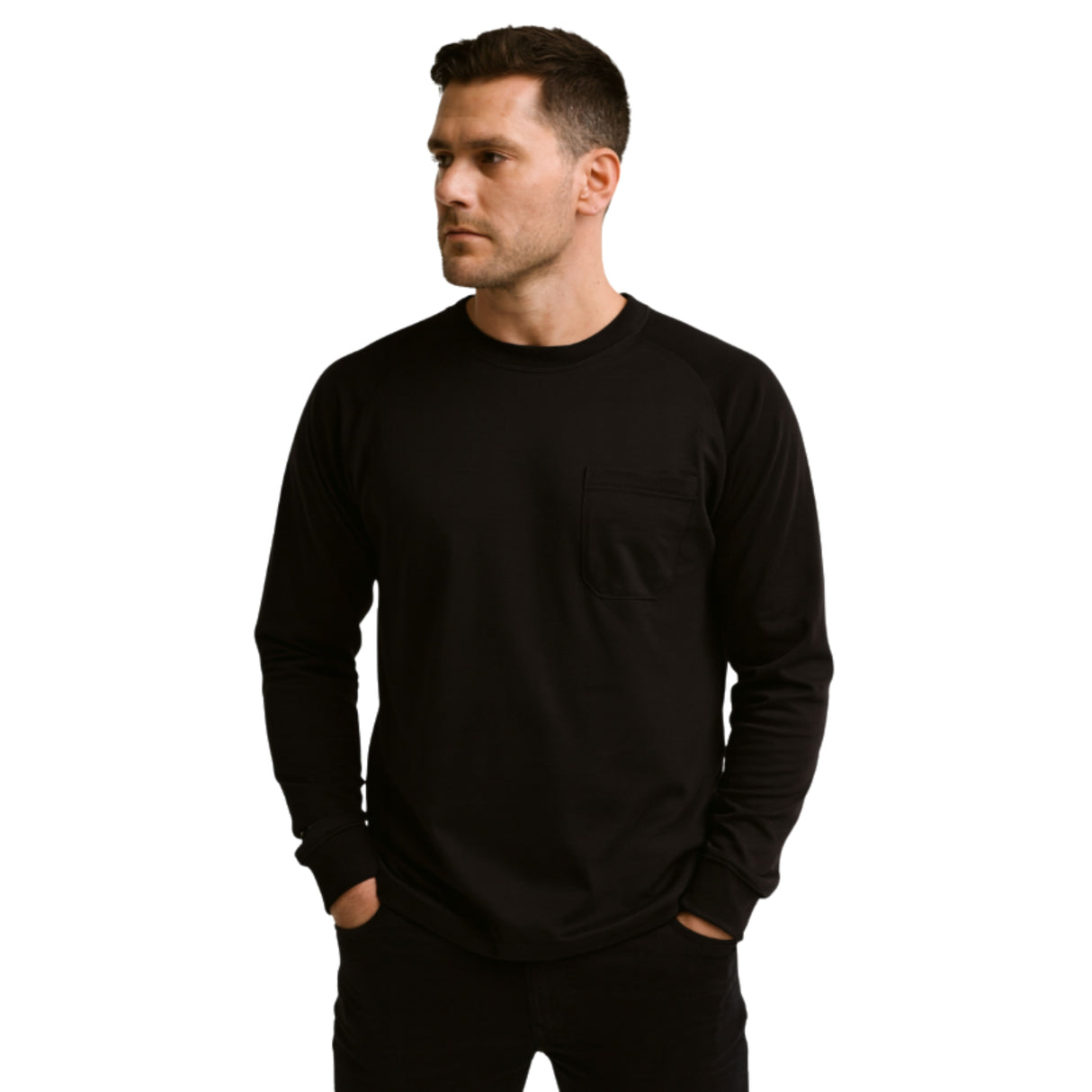NKE Flame Resistant Flag Graphic L/S Tee Black