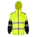 NKE Safety Polyester Hi-Viz Zip Hoodie