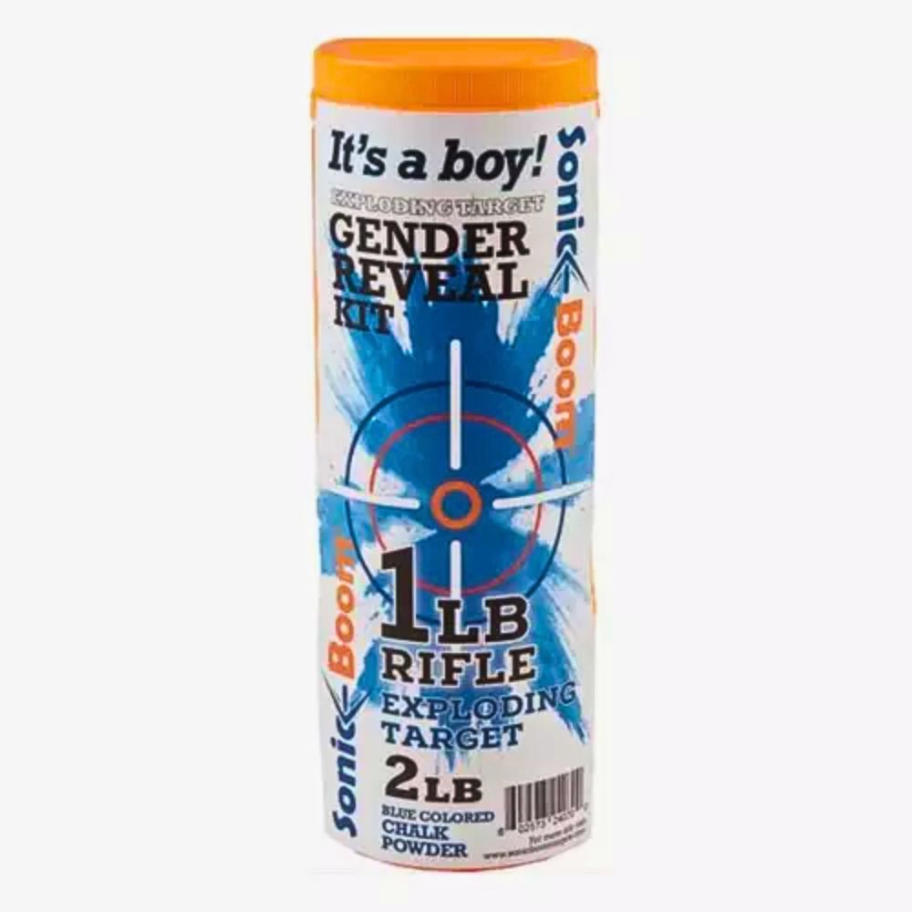 Sonic Boom Exploding Rifle Target - Gender Reveal Kit - Boy