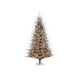 Gerson 7.5 ft. Pre Lit Clear Incandescent Lightly Flocked Hard Needle Scotch Pine