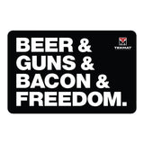 Tekmat 42" x 25" Beer & Guns & Bacon & Freedom Gun Cleaning Mat