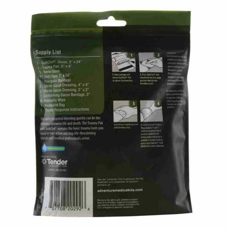 Adventure Medical Kit Trauma Pak First Aid Kit with QuikClot