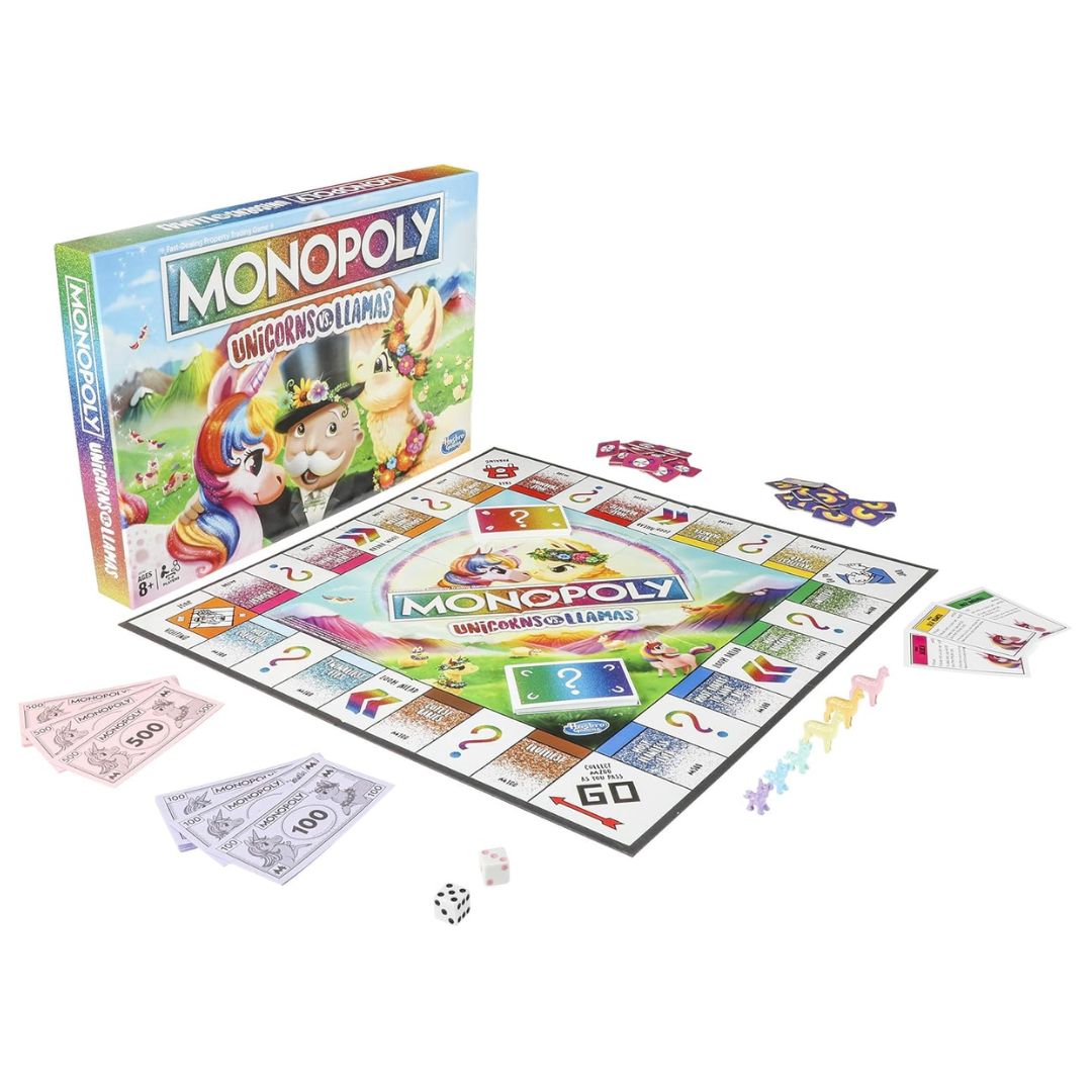 Hasbro Monopoly Unicorns VS. Llamas Game