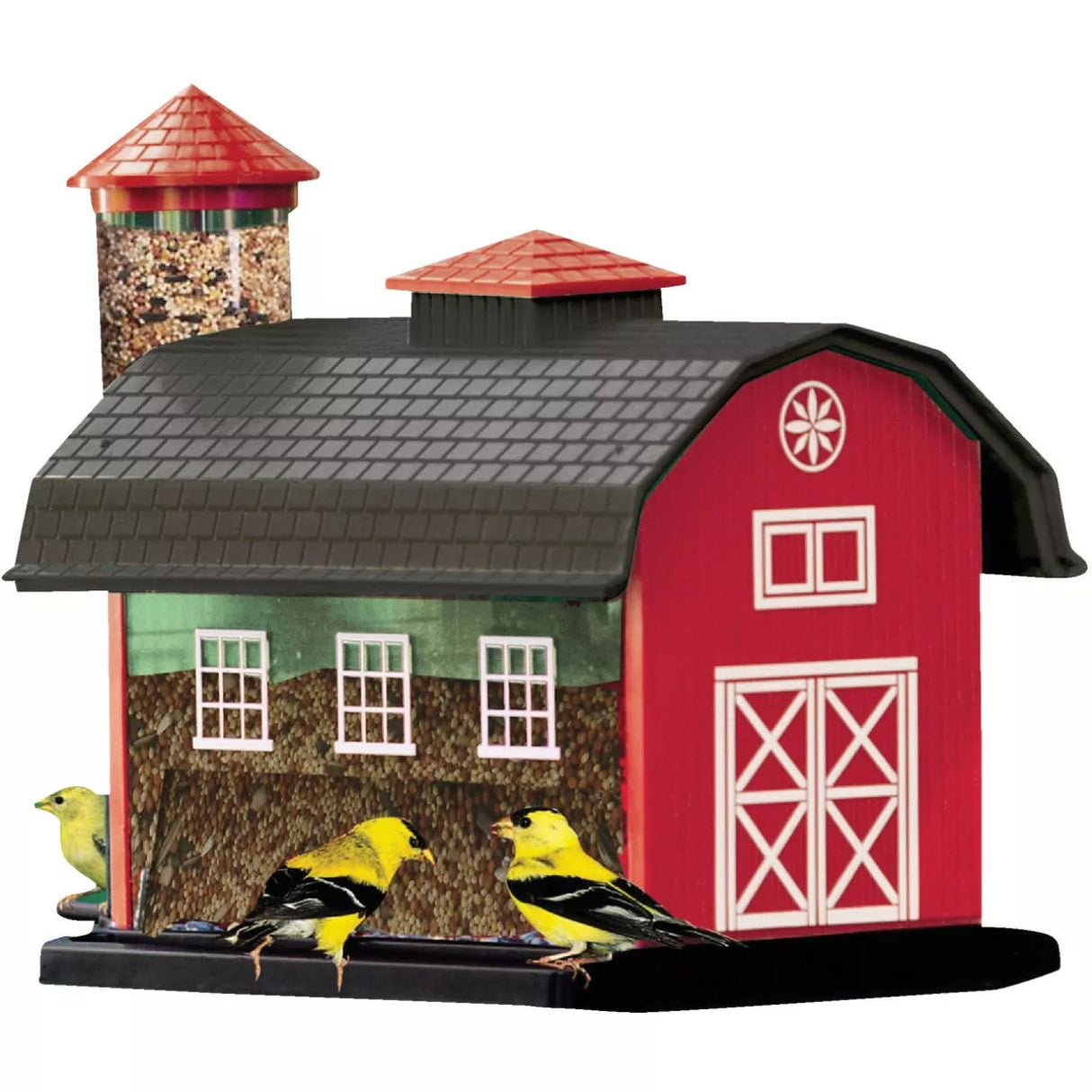 Cherry Valley Red Barn Finch Thistle Combo Feeder
