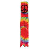 Colorful Peace Sign 30" Windsock