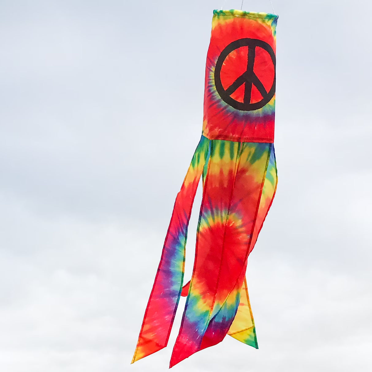 Colorful Peace Sign 30" Windsock