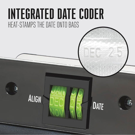 Liquid & Dry Food Vac Sealer 11" with Date Stamp