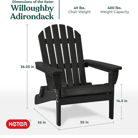Willoughby Folding Adirondack Black