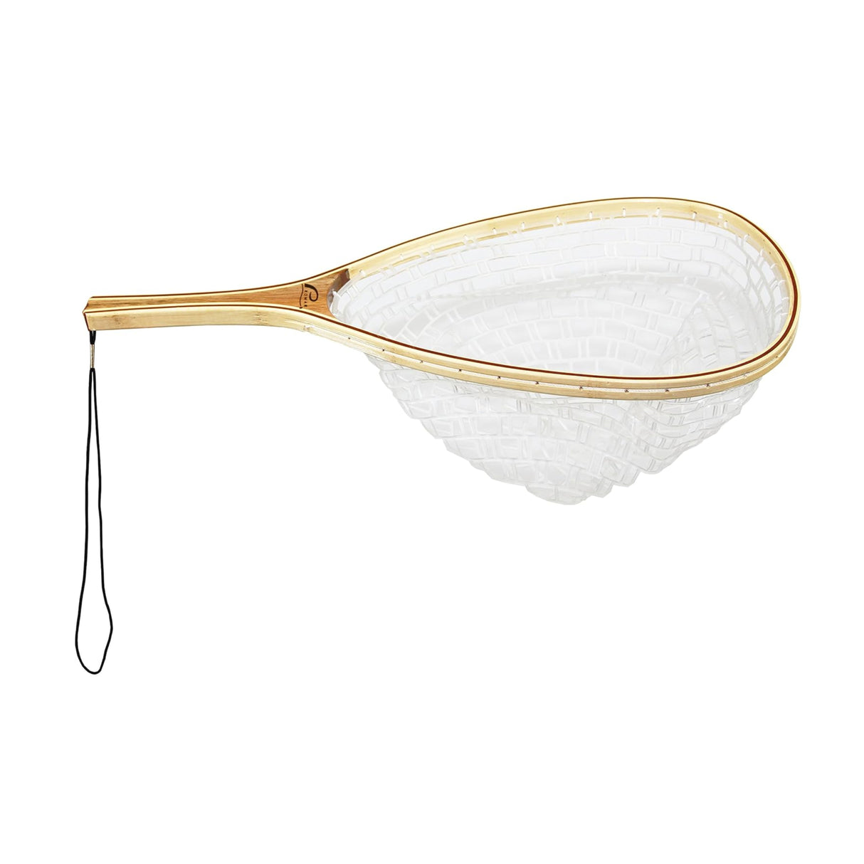 American Maple Promar Premium Wooden Trout Landing Net - Crystal Clear Rubber (11" x 15" Hoop, 8" Handle)