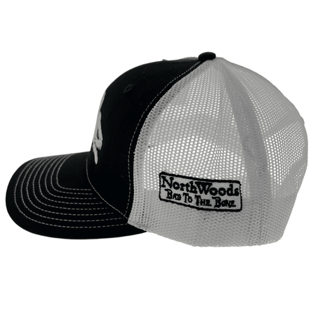 Northwoods Embroidered Bad To The Bone Black Adjustable Snap Back Hat