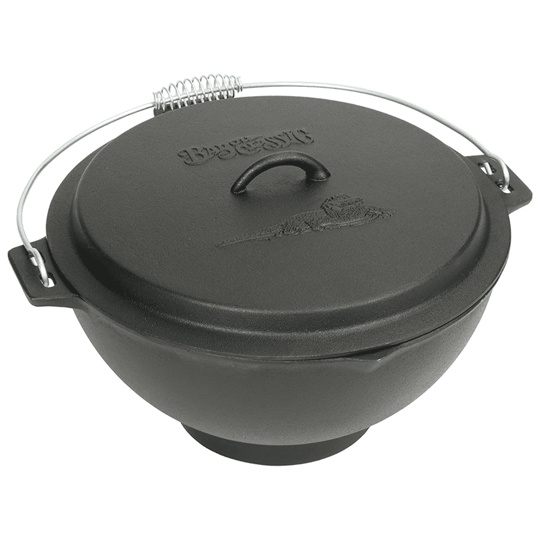 Bayou Classic 3 Gallon Cast Iron Jambalaya Kettle W/ Lid