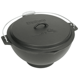 Bayou Classic 3 Gallon Cast Iron Jambalaya Kettle W/ Lid