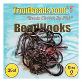 Troutbeads Beadhooks Black 25pk