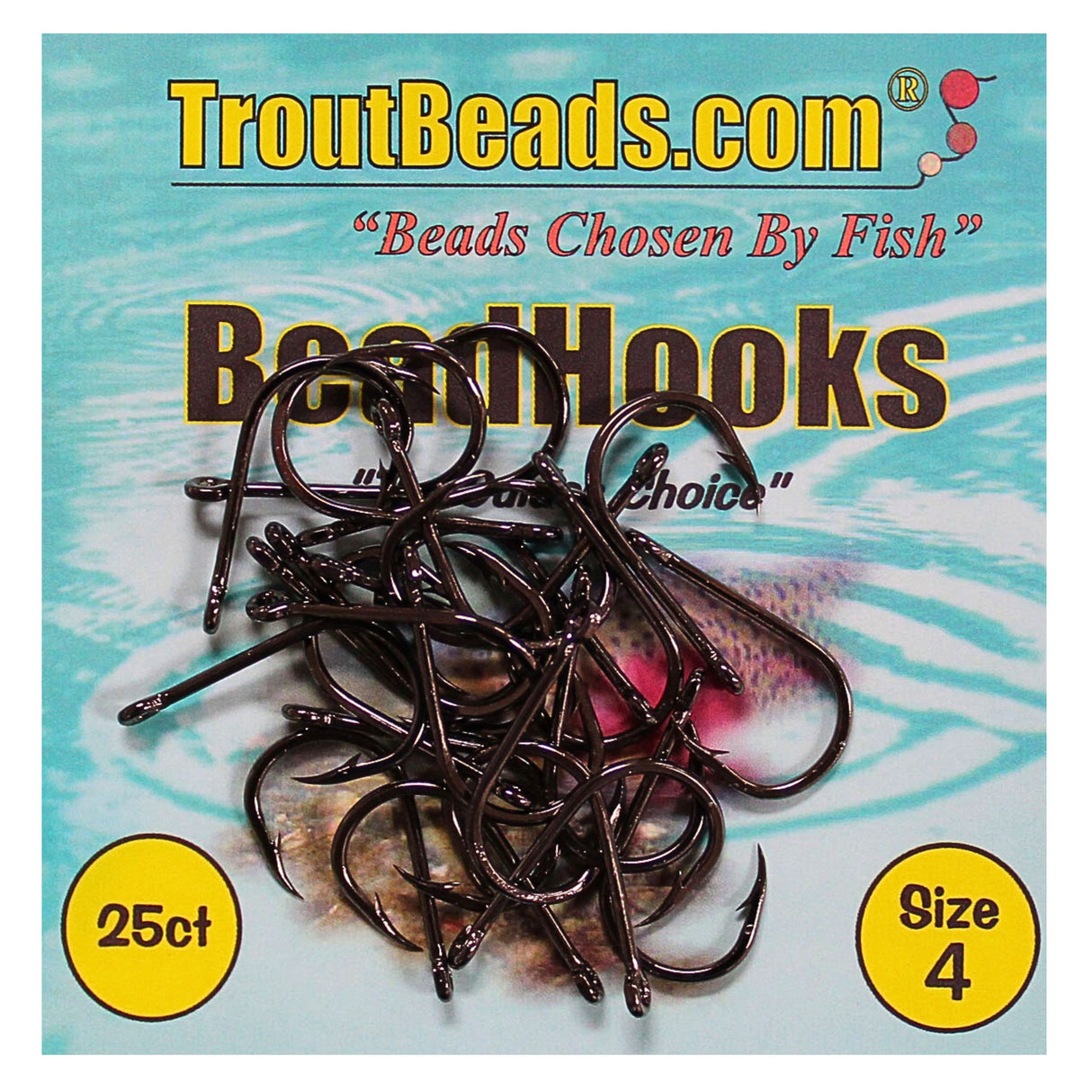 Troutbeads Beadhooks Black 25pk