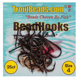 Troutbeads Beadhooks Black 25pk