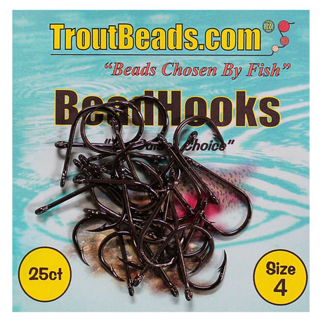 Troutbeads Beadhooks Black 25pk