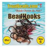 Troutbeads Beadhooks Black 25pk