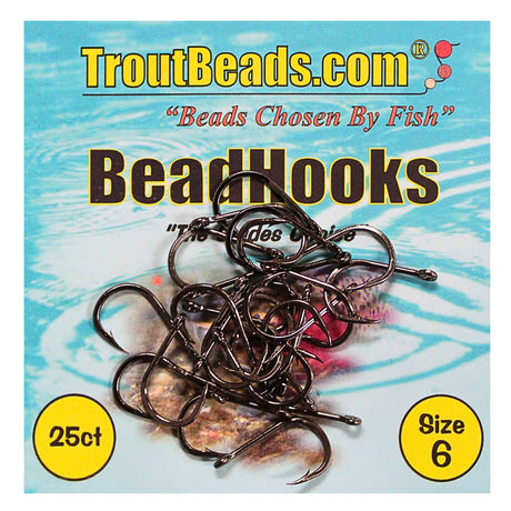 Troutbeads Beadhooks Black 25pk
