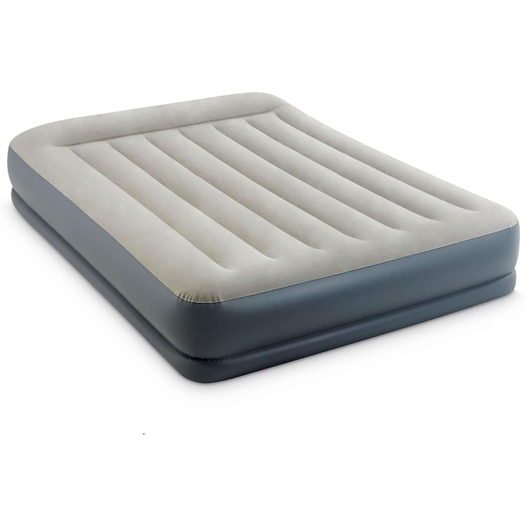 Intex Queen 12" Pillow Rest Airbed Built In Pump