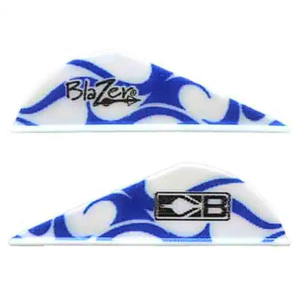 Bohning Blazer Vane, Blue & White Flame, 36pk