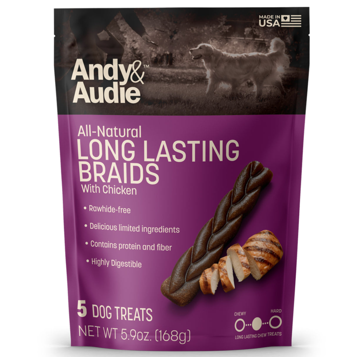 Andy & Audie Rawhide Alternative Treat For Dogs