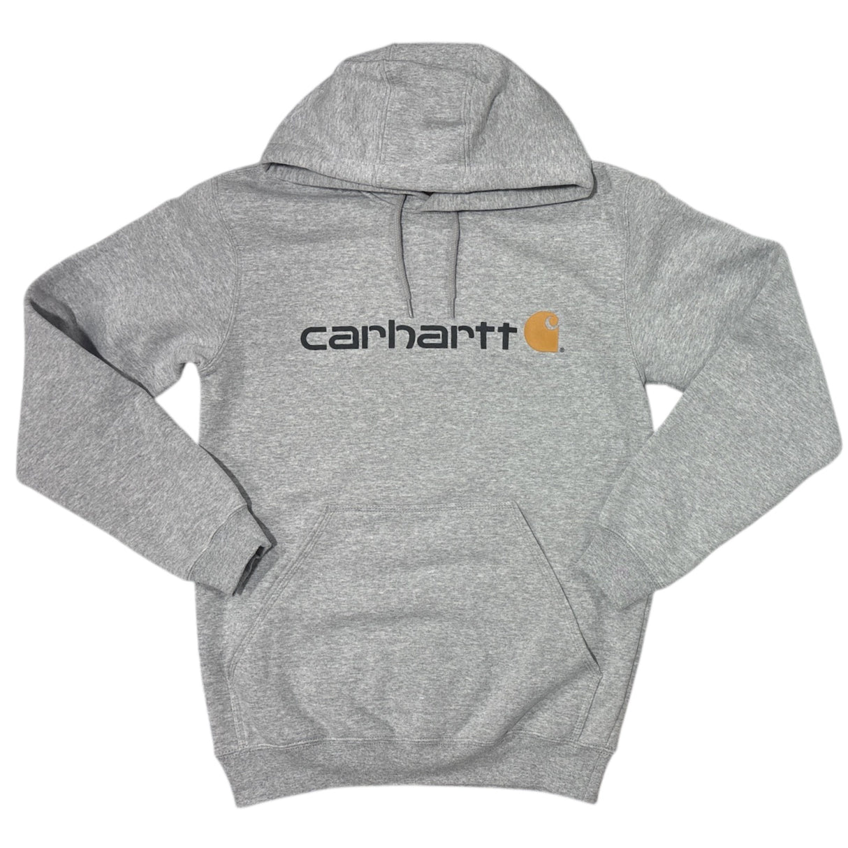 Name Brand Relaxed Fit Signature Logo Hoodie Grey