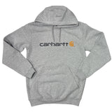 Name Brand Relaxed Fit Signature Logo Hoodie Grey