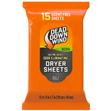 Dead Down Wind Dryer Sheets Natural Woods - 15 ct