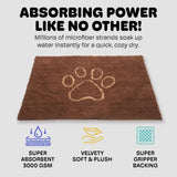 Dog Gone Smart Dirty Dog Doormat Mocha Brown 31x20