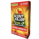 Wildlife Research Scent Killer Gold Dryer Sheets - Unscented