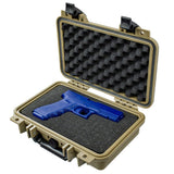 Eylar Hard Single Gun Case with Foam (Tan) 11.6"
