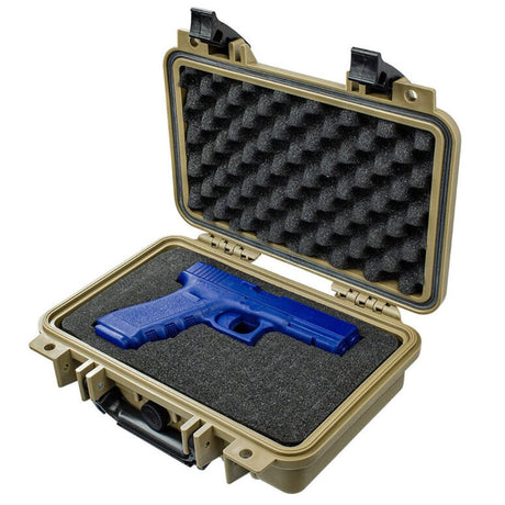 Eylar Hard Single Gun Case with Foam (Tan) 11.6"