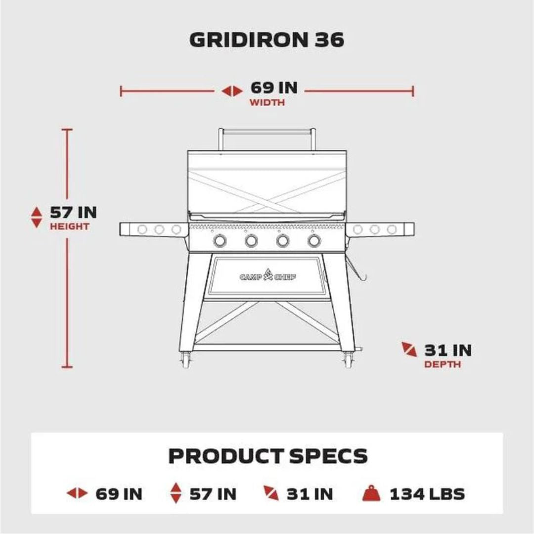 Camp Chef Gridiron 36 Flattop Grill