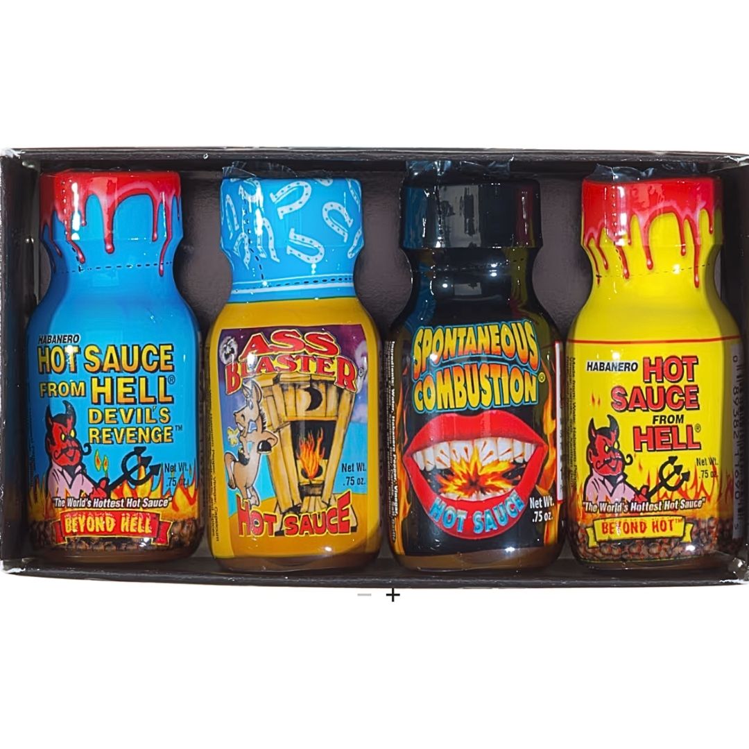 Ass Kickin' Travel Size Xtreme Heat Hot Sauce 4pk